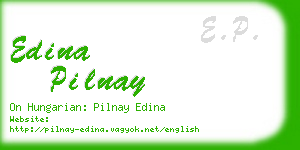 edina pilnay business card